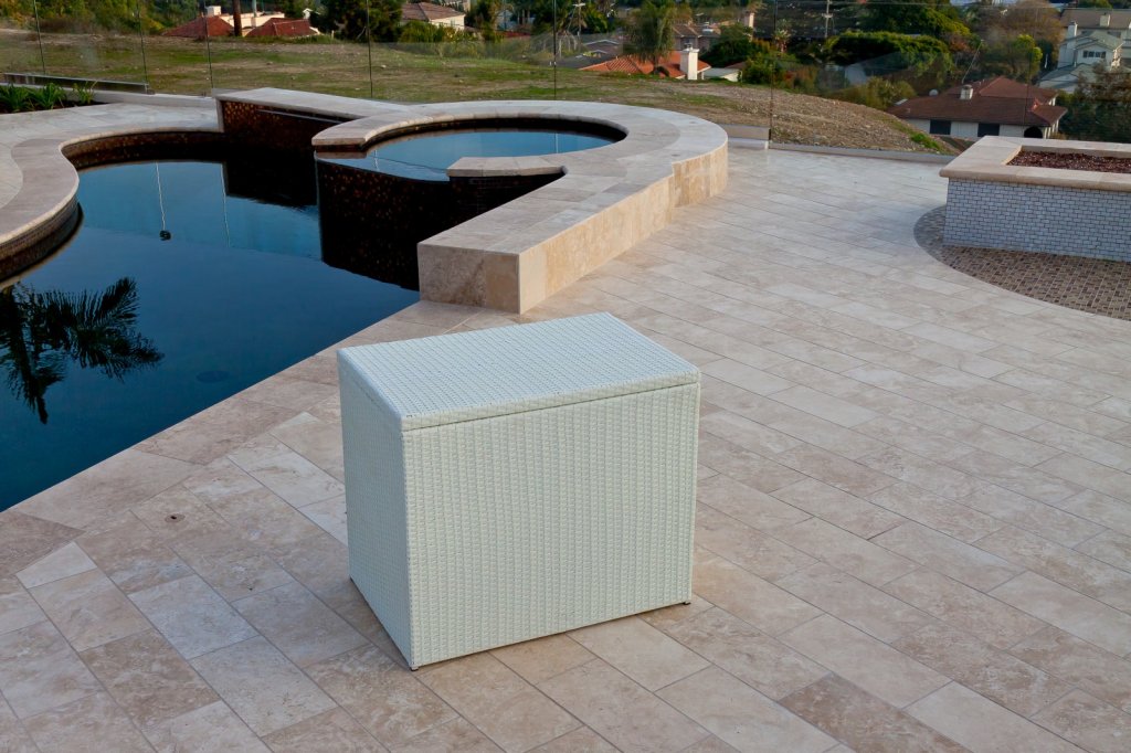 Modern Outdoor All Weather Wicker Storage Hamper - Icon Outdoor Contract